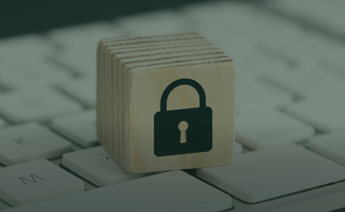 Padlock on cube