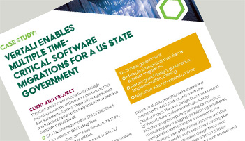 Vertali worked with an international partner to deliver a time-critical strategic mainframe migration project for a US state government